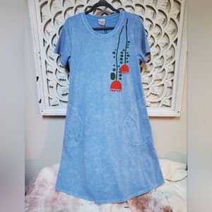 Knit Tulip Dress Doodle Line By Inoah Small Oversized